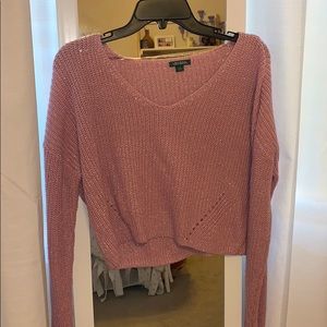 purple cropped sweater
